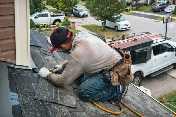 Professional Emergency Roof Repair technician working in Hector, MN